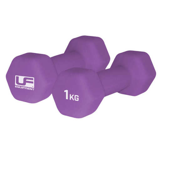 (2kg, Purple) Urban Fitness Hex Hexagon Dumbbell (Pack of 2)