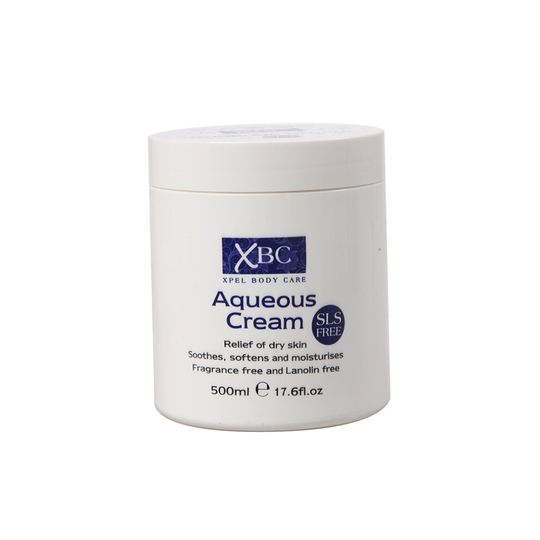 XBC Aqueous Cream Relief Dry Skin Body Cream Moisturizer SLS Free 500ml X 6