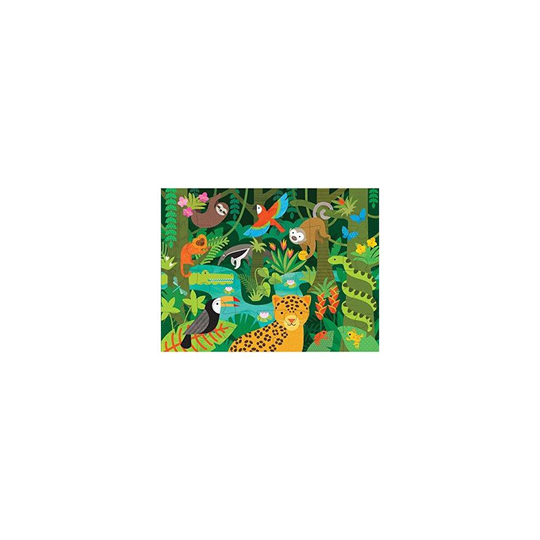 Petit Collage Floor Puzzle, Wild Rainforest, 24 pieces