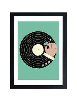 East End Prints Vinyl By Dale Edwin Murray A3 Framed Art Print