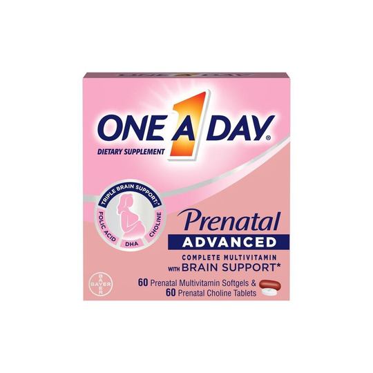 One A Day Advanced Prenatal Multivitamin with Choline, 60+60 Count