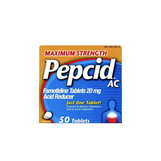 Pepcid AC Maximum Strength for Heartburn Prevention & Relief, 50 ct
