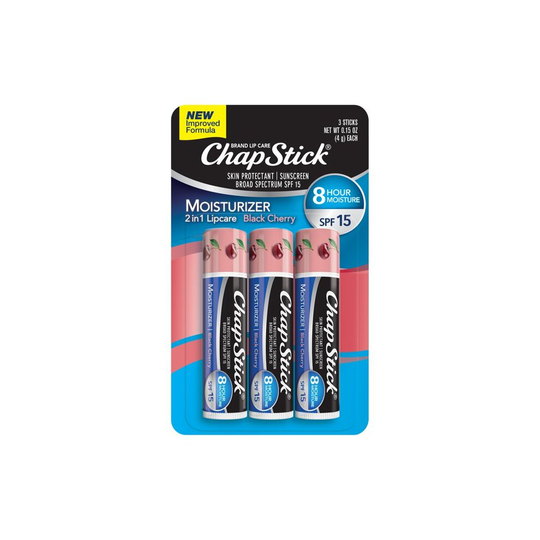 ChapStick Lip Moisturizer Black Cherry 3CT Long Card