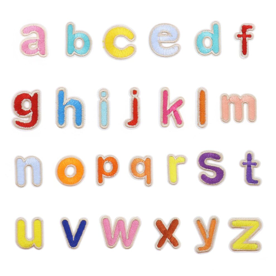 52PCS Letters Patches A-Z Alphabet Appliques Embroidered Sewing Iron-on Badge