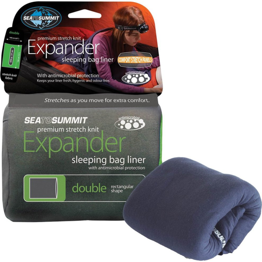 Sea to Summit Premium Stretch Knit Expander Sleeping Liner Standard (Navy Blue)
