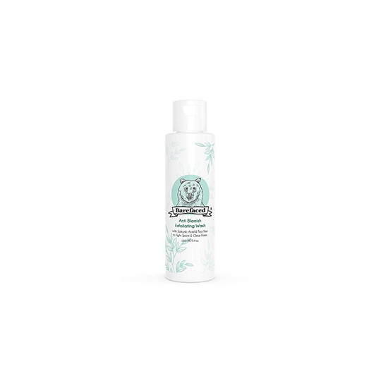 BeBarefaced Skin Care Salicylic Acid Exfoliating Face Wash With Tea Tree - Facial Cleanser and Face Scrub Exfoliator - Mens Women Natural Face Ca