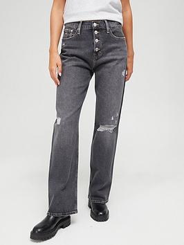 Tommy Jeans Betsy Boyfriend Mr Loose Jean - Black, Black, Size 30, Women