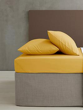 Catherine Lansfield Easy Iron Percale Fitted Sheet &Ndash; Ochre