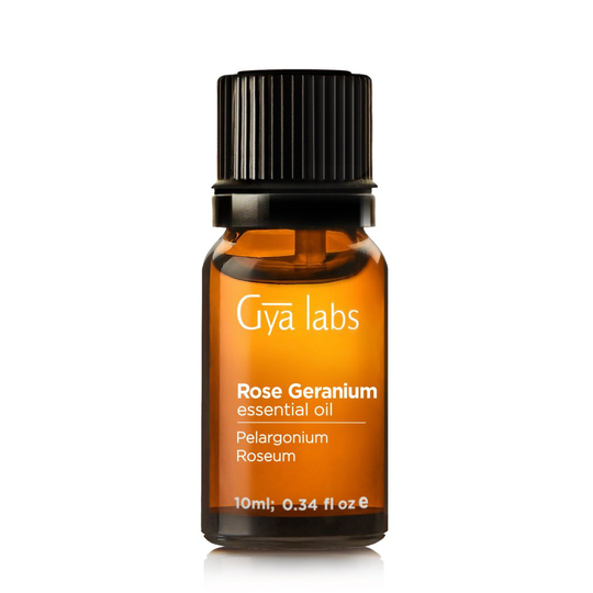Rose Geranium Essential Oil 10 ml - 100% Pure, Undiluted, Natural & Therapeutic Grade for Aromatherapy, Skin and Relaxation - Gya Labs