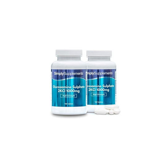 Glucosamine Sulphate 2KCl 1000mg 360 Tablets Up to 1 Year Supply Manufactured in The UK