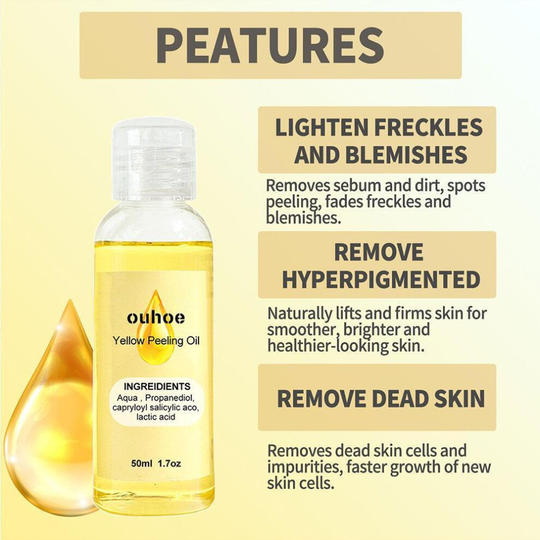 Super Strength yellow Peeling Oil Lightening Exfoliating Dark skin body Face