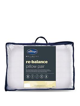 Silentnight Wellbeing Re-Balance 1% Carbon Pillow Pair