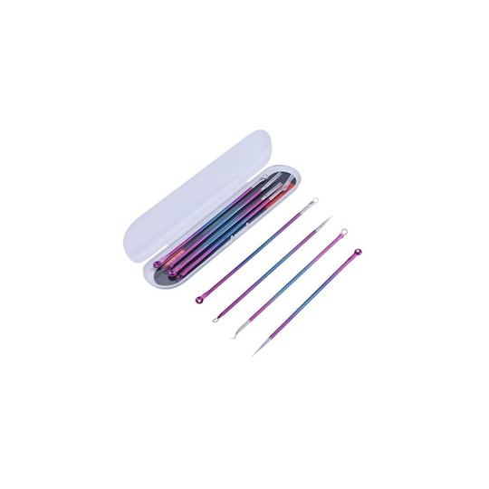 Color Blackhead Tool Kit, Stainless Steel Acne Needles Double Side Spot Squeezer Tool, Pimple Popper Tool Kit, Whitehead Removal