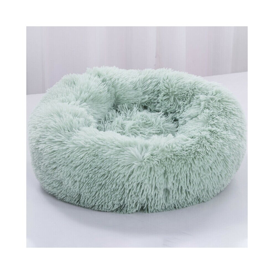 (Green, 50cm) Pets Cat Dog Calming Beds Nest Fluffy Plush Sleeping Comfort Mattress Donut Pad