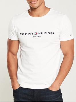 Tommy Hilfiger Tommy Logo T-Shirt - White, White, Size M, Men