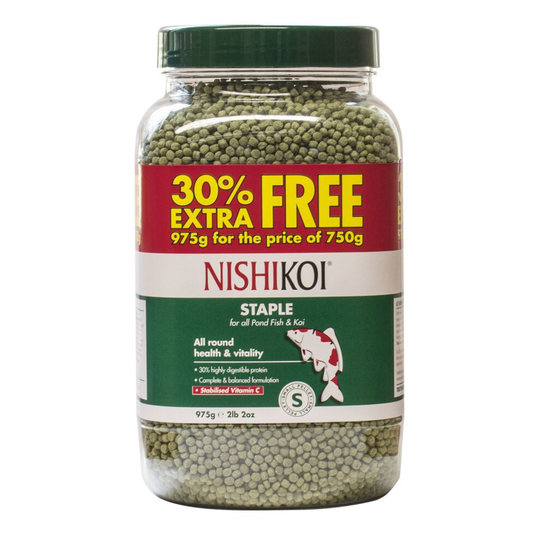 Nishikoi Staple 750g + 30% Fish Food Small Pellet