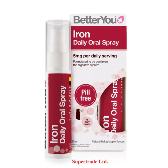2 X BetterYou Better You Iron Daily Oral Spray Natural Baked Apple Flavour - 25ml