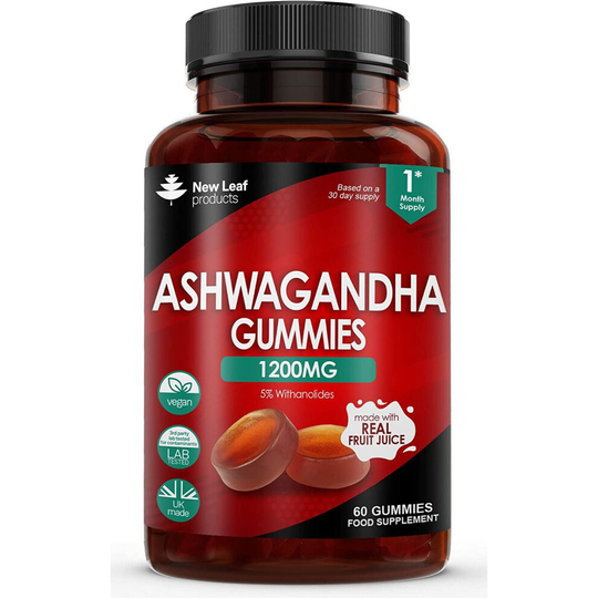 Ashwagandha Gummies 1200mg, High Strength 5% Withanolides
