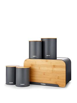 Tower Scandi Set Of 3 Storage Canisters &Ndash; Grey