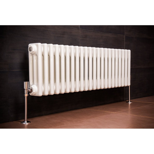 (300 x 1010mm Triple, White) PlumbGalaxy Traditional-Style Cast Iron Radiator