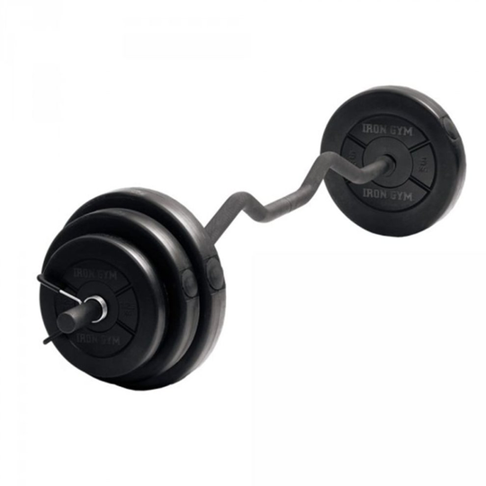 Iron Gym Adjustable Curl Bar Set Weight Training Lift Gym Fitness 23 kg IRG033