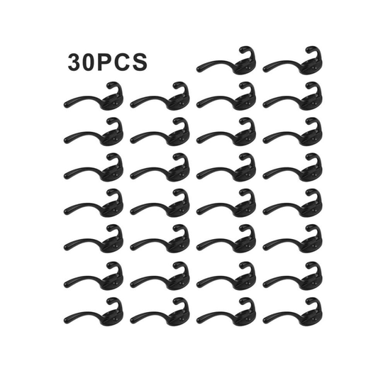 (30pcs) 40X classic Antique Industrial Style Double Coat Hook Cast Iron Hanger