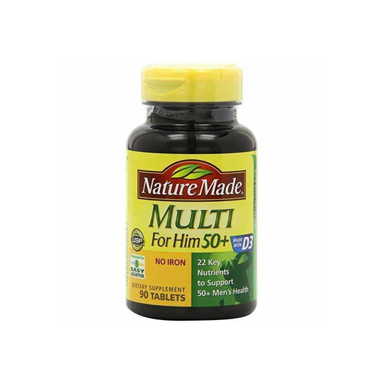 Nature Made Multi For Him 50+ Multiple Vitamin & Mineral Supplement 90 Tabs