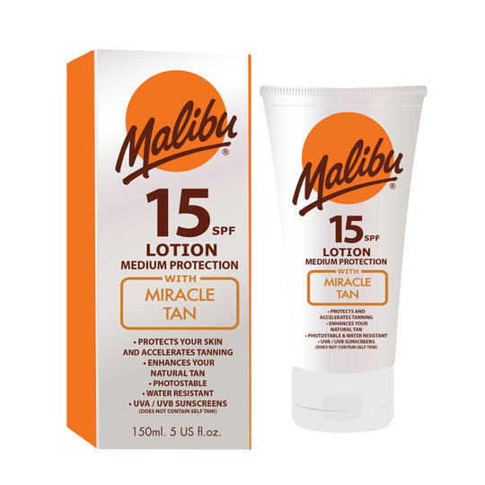 Malibu Lotion with Miracle Tan SPF15 150ml