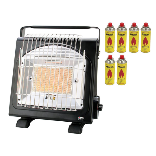 (6 Canisters) NJ-H1 Iron Portable Outdoor Gas Heater and Stove