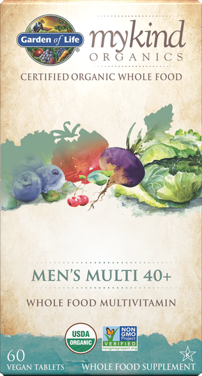 Garden Of Life mykind Organic Men's 40+ Multi, 60 Tablets