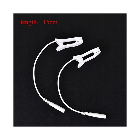 2PCS 2.0mm Pin Breast Nipple Electrode Lead Wire Connecting Cable Sleeping Aids for Massagers Earclips Ear Pain Relief Clip Tens