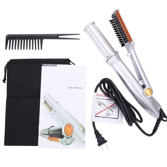 Hair Curler 3 In 1 Hot Air Styler Straightener Curler Styler Multi Hairdressing Brush|Curling Irons