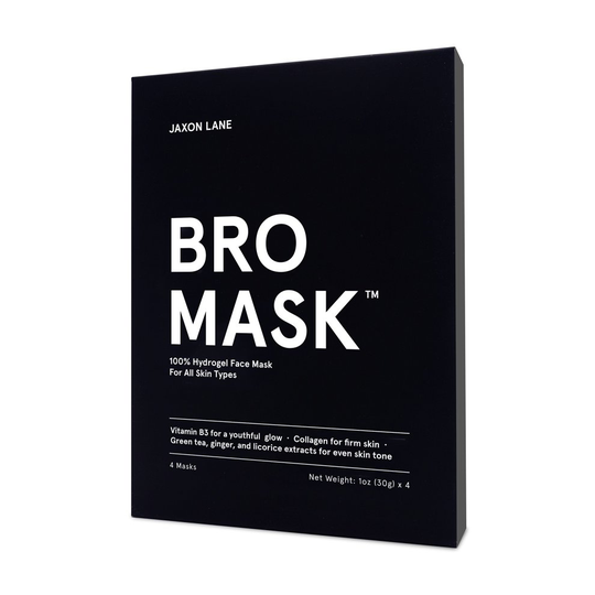JAXON LANE BRO MASK 100% Hydro Gel 2-Piece Facial Sheet Mask (Box of 4)