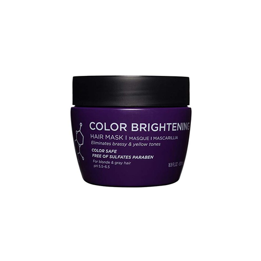 Luseta Color Brightening Hair Mask, Deep Conditioner - Biotin, Hydrolyzed Collagen & Keratin - Neutralizes Unwanted Yellow Tones and Removes Brassine,