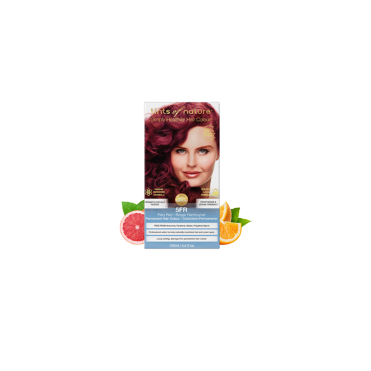 (5FR Fiery Red, Single Pack) Tints of Nature Permanent Hair Dye- Permanent Hair Colour Range Naturally Nourish Hair & Covers Greys, No Ammonia, Propyl