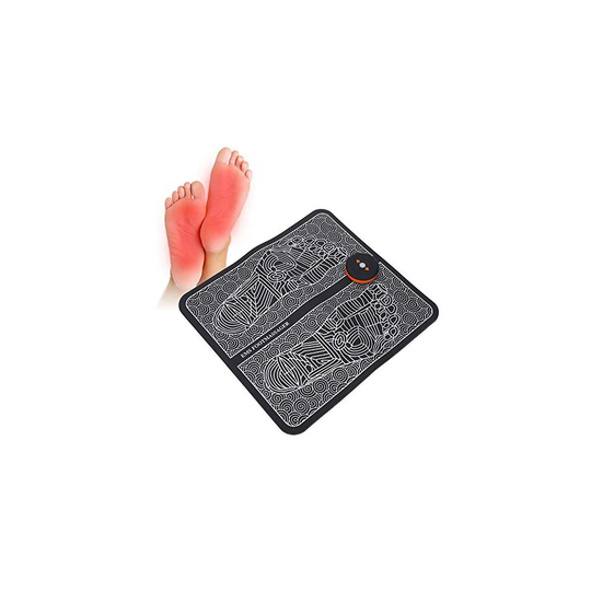 EMS Foot Massager, Electric Rechargeable Foot Massage Mat Pain Relief Foot Pad Feet Muscle Stimulator with Storage Bag, Foot Relaxation 11.4 x 12.2inc