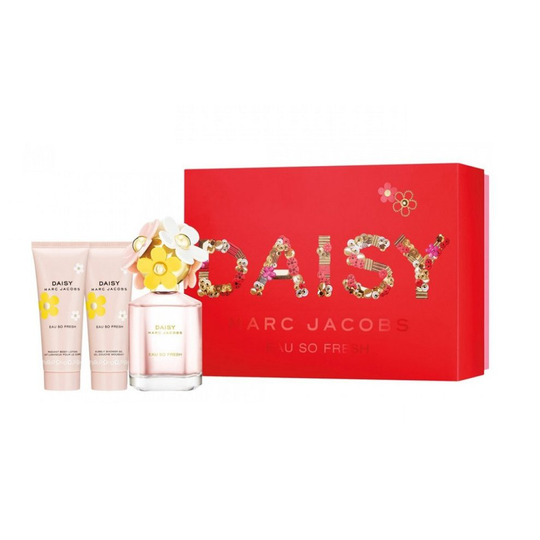 Marc Jacobs Daisy Eau So Fresh - Gift Set With 75ml EDT Spray, 75ml Body Lotion and 75ml Shower Gel