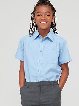 Everyday Boys 3 Pack Short Sleeve Shirts - Blue, Blue, Size Age: 12-13 Years