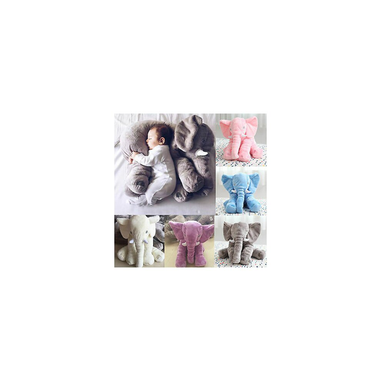 (BLUE) Elephant Doll Soft Plush Stuff Toys Lumbar Sleep Kids Pillow Gift