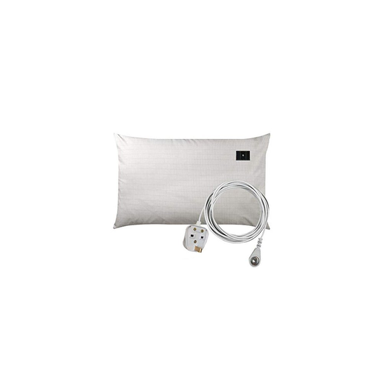 Grounding Pillowcase with UK Grounding Cord, Counductive Sliver Fabric Pillowslip for Better Sleep (19.7 * 30 inch)