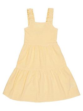 Barbour Girls Mia Dress - Yellow, Yellow, Size 6-7 Years, Women