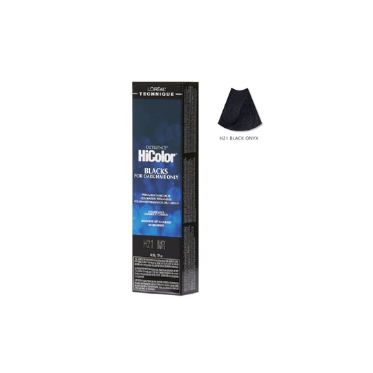 (H21 Black Onyx) L'Oreal Excellence HiColor H21 Black Onyx BLACKS For Dark Hair Only