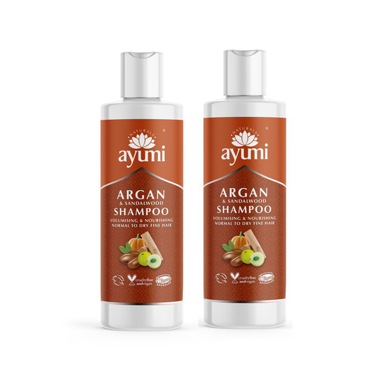 (Twin Pack) Ayumi Argan & Sandalwood Volumising and Nourishing Hair Shampoo For Normal To Dry Hair1 x 250ml