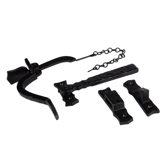 Black 145mm Rustic Suffolk Latch - Cast Iron Antique Door Gate Thumb Latch - by Hammer & Tongs