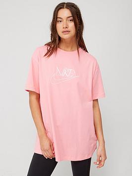 Nike NSW Boyfriend Fit T-Shirt - Pink, Pink, Size Xs, Women
