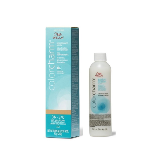 (3N + Activating Lotion (7.8oz)) Wella Color Charm 3N Dark Natural Brown Demi-Permanent Haircolor