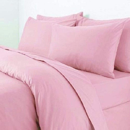 (Double, Pink) Duvet Cover Set Percal Quilt Cover & Pillow Cases