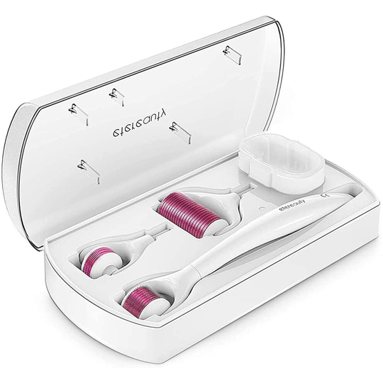 Derma Roller 3 in 1, 0.5mm Microneedle Derma Roller for Skin Care, 1.0/1.5mm Needle Rollers for Skin Regeneration, Anti Ageing, Wrinkle Cell