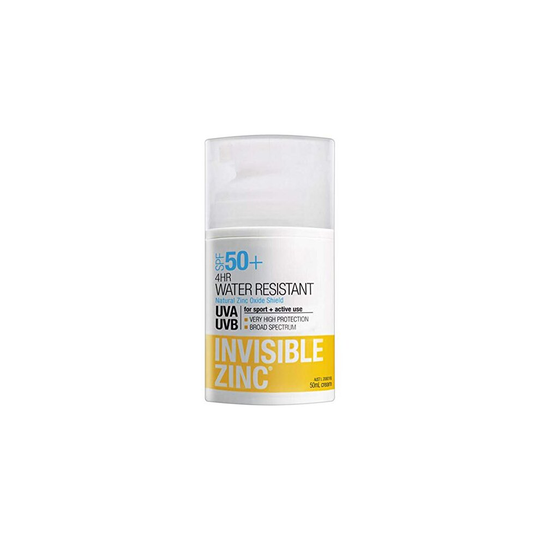 Invisible Zinc 4hour Water Resistant SPF50+ UVA-UVB 50ml by Ganehill