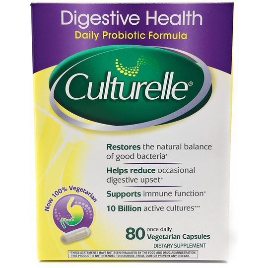 Culturelle Probiotics Digestive Health Daily Probiotic Vegetarian Capsules 80 ct